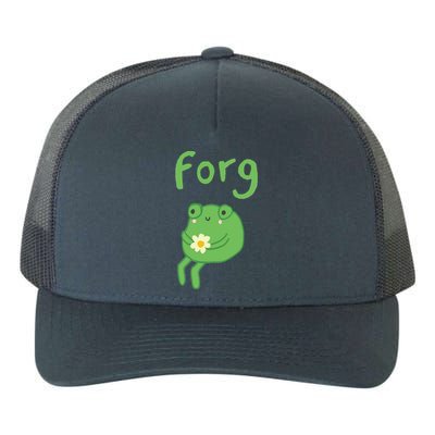 Frog Cake Meme Cute Aesthetic Forg Yupoong Adult 5-Panel Trucker Hat