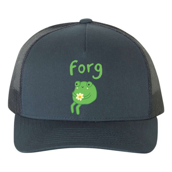 Frog Cake Meme Cute Aesthetic Forg Yupoong Adult 5-Panel Trucker Hat