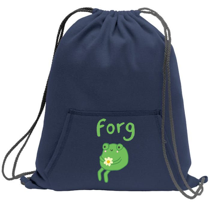 Frog Cake Meme Cute Aesthetic Forg Sweatshirt Cinch Pack Bag