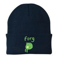 Frog Cake Meme Cute Aesthetic Forg Knit Cap Winter Beanie