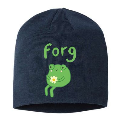 Frog Cake Meme Cute Aesthetic Forg Sustainable Beanie