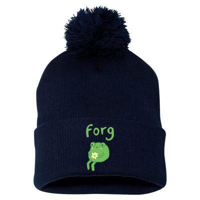 Frog Cake Meme Cute Aesthetic Forg Pom Pom 12in Knit Beanie