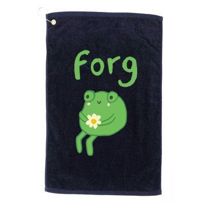 Frog Cake Meme Cute Aesthetic Forg Platinum Collection Golf Towel