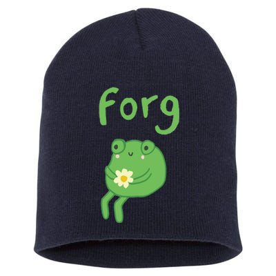 Frog Cake Meme Cute Aesthetic Forg Short Acrylic Beanie