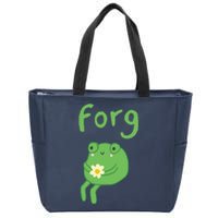 Frog Cake Meme Cute Aesthetic Forg Zip Tote Bag