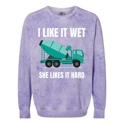 Funny Concrete Mixer - Cement Mixer Truck Driver Gift Colorblast Crewneck Sweatshirt