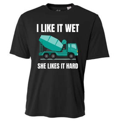 Funny Concrete Mixer - Cement Mixer Truck Driver Gift Cooling Performance Crew T-Shirt