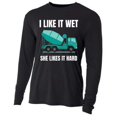 Funny Concrete Mixer - Cement Mixer Truck Driver Gift Cooling Performance Long Sleeve Crew