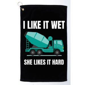 Funny Concrete Mixer - Cement Mixer Truck Driver Gift Platinum Collection Golf Towel