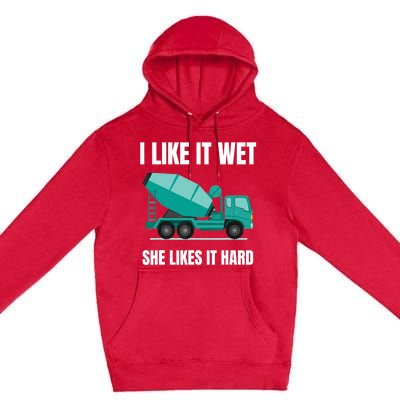 Funny Concrete Mixer - Cement Mixer Truck Driver Gift Premium Pullover Hoodie