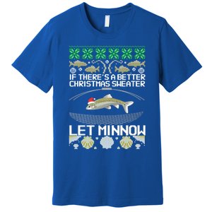 Funny Christmas Minnow Bait Fish Trap Angler Fishing Gift Premium T-Shirt