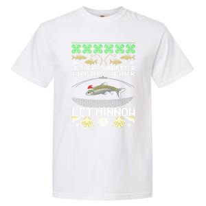 Funny Christmas Minnow Bait Fish Trap Angler Fishing Gift Garment-Dyed Heavyweight T-Shirt