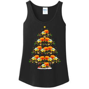 Funny Cement Mixer Christmas Tree Lights Cement Mixer Xmas Ladies Essential Tank