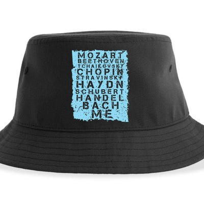 Famous Classical Music Composer Gift Musician Mozart Sustainable Bucket Hat