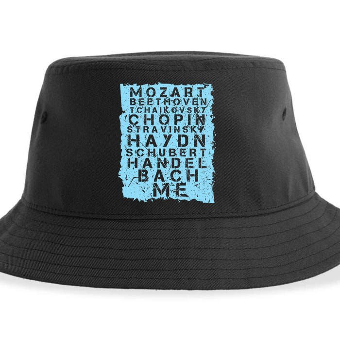 Famous Classical Music Composer Gift Musician Mozart Sustainable Bucket Hat