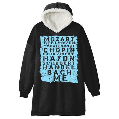 Famous Classical Music Composer Gift Musician Mozart Hooded Wearable Blanket