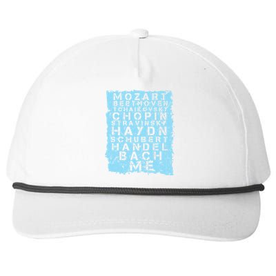 Famous Classical Music Composer Gift Musician Mozart Snapback Five-Panel Rope Hat