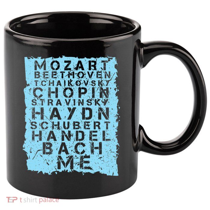 Famous Classical Music Composer Gift Musician Mozart 11oz C Handle Ceramic Mug