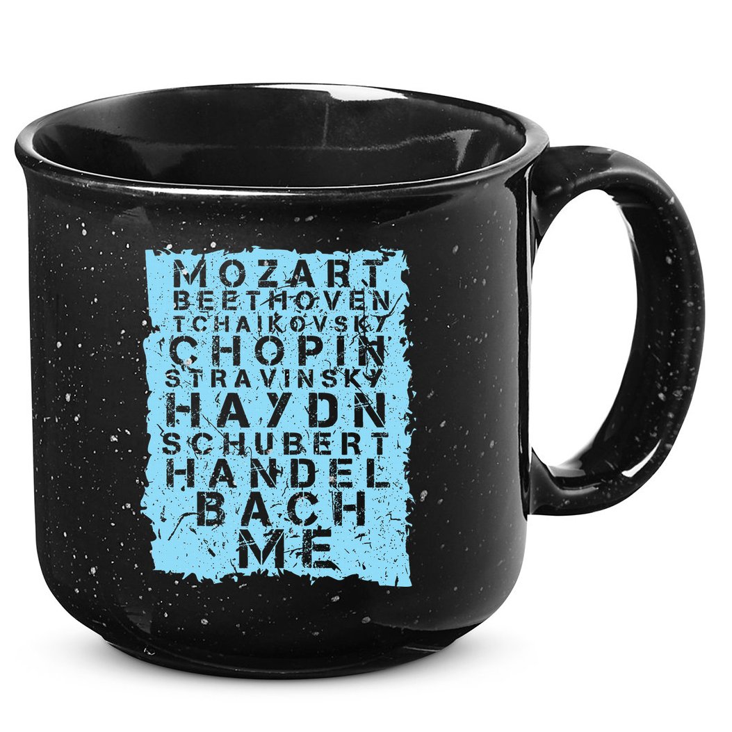 Famous Classical Music Composer Gift Musician Mozart 15oz Campfire Ceramic Mug
