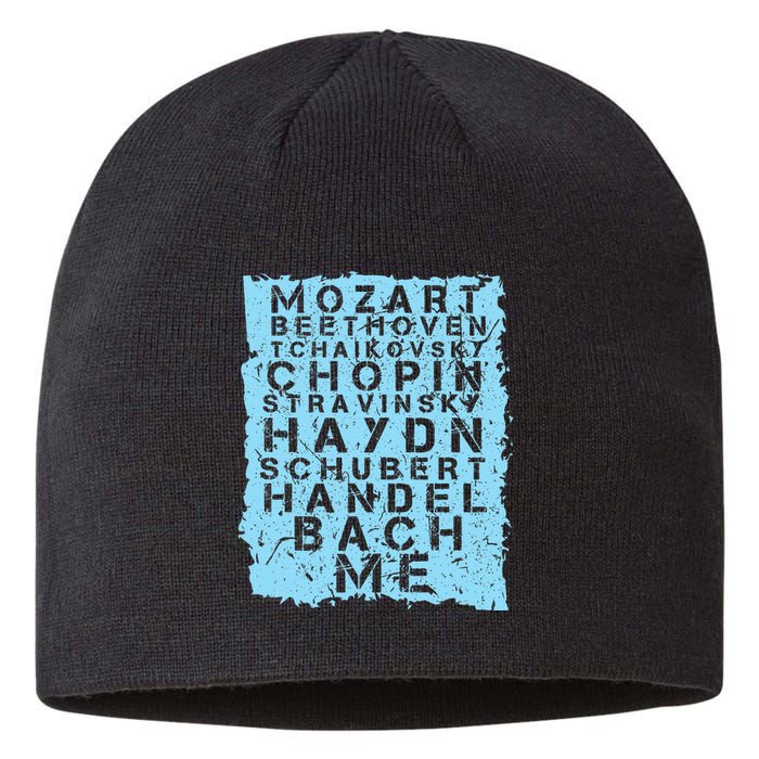 Famous Classical Music Composer Gift Musician Mozart Sustainable Beanie