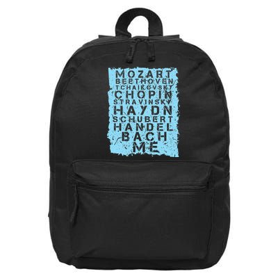 Famous Classical Music Composer Gift Musician Mozart 16 in Basic Backpack