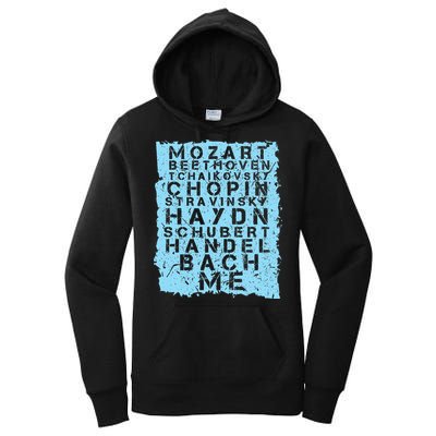 Famous Classical Music Composer Gift Musician Mozart Women's Pullover Hoodie