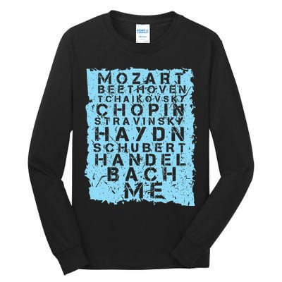 Famous Classical Music Composer Gift Musician Mozart Tall Long Sleeve T-Shirt