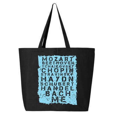 Famous Classical Music Composer Gift Musician Mozart 25L Jumbo Tote