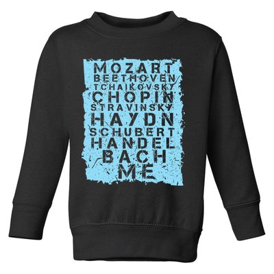 Famous Classical Music Composer Gift Musician Mozart Toddler Sweatshirt