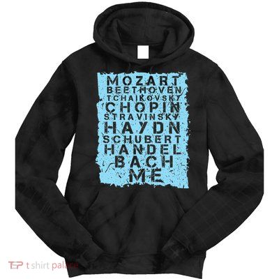 Famous Classical Music Composer Gift Musician Mozart Tie Dye Hoodie