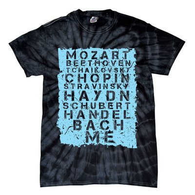 Famous Classical Music Composer Gift Musician Mozart Tie-Dye T-Shirt