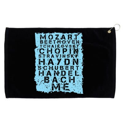 Famous Classical Music Composer Gift Musician Mozart Grommeted Golf Towel