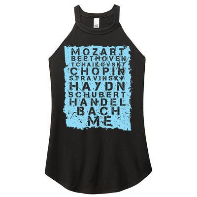 Famous Classical Music Composer Gift Musician Mozart Women's Perfect Tri Rocker Tank