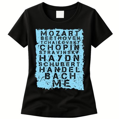 Famous Classical Music Composer Gift Musician Mozart Womens T-Shirt