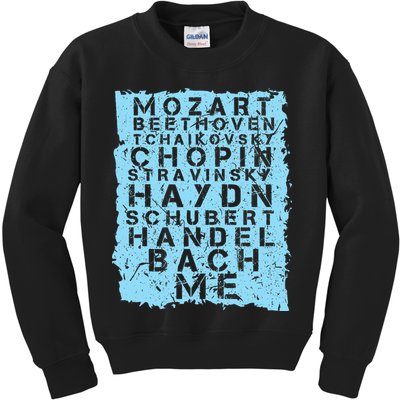 Famous Classical Music Composer Gift Musician Mozart Kids Sweatshirt