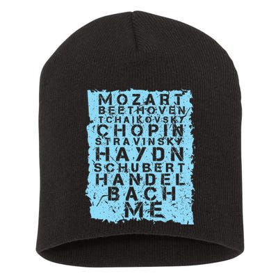 Famous Classical Music Composer Gift Musician Mozart Short Acrylic Beanie