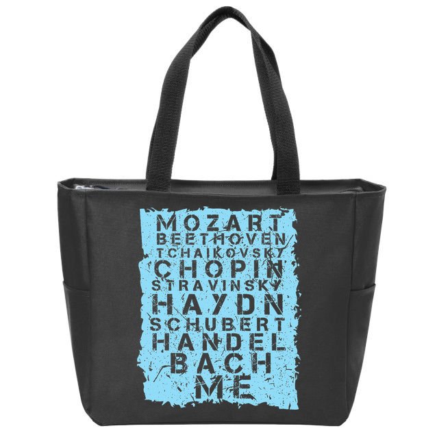 Famous Classical Music Composer Gift Musician Mozart Zip Tote Bag