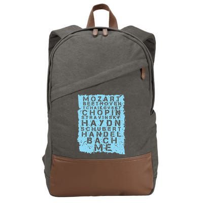 Famous Classical Music Composer Gift Musician Mozart Cotton Canvas Backpack