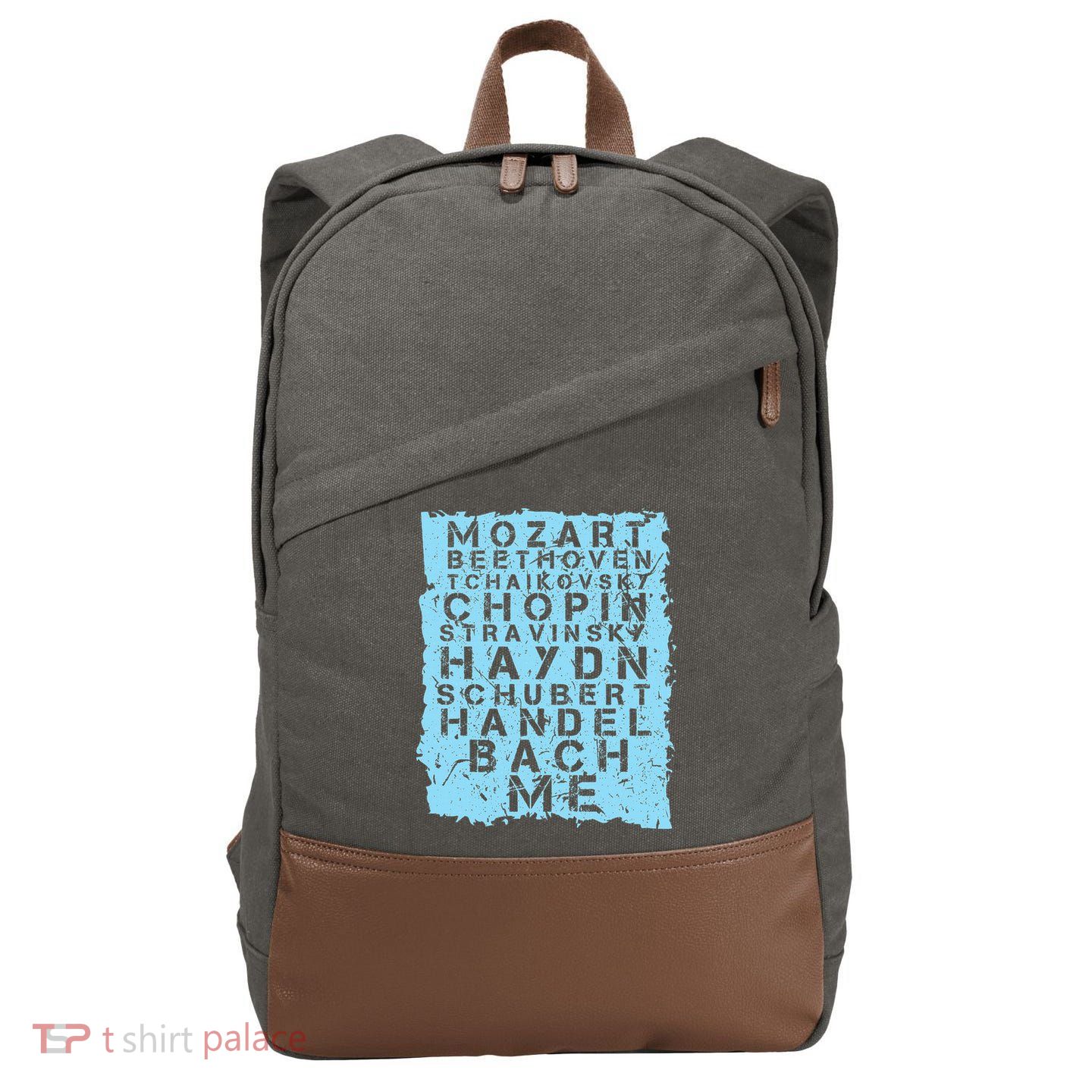 Famous Classical Music Composer Gift Musician Mozart Cotton Canvas Backpack