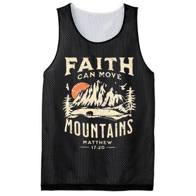 Faith Can Move Mountains Religious Bible Christian Jesus Mesh Reversible Basketball Jersey Tank