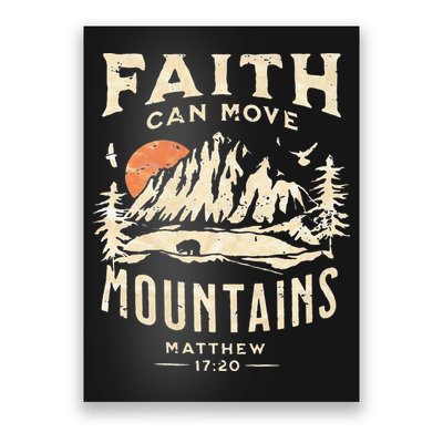 Faith Can Move Mountains Religious Bible Christian Jesus Poster