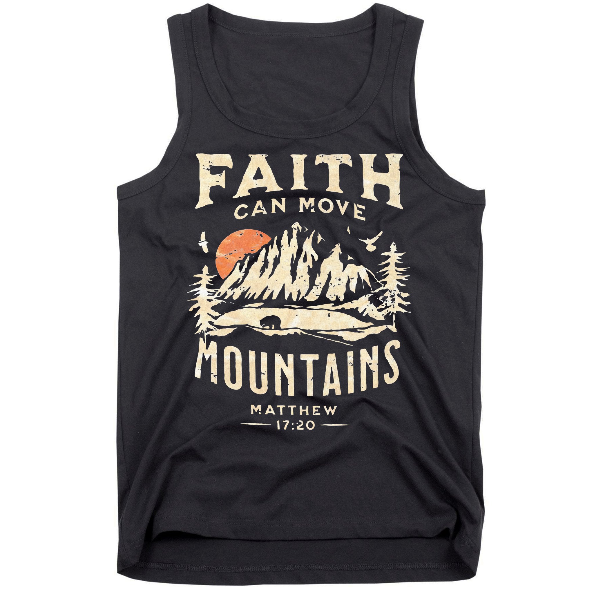Faith Can Move Mountains Religious Bible Christian Jesus Tank Top