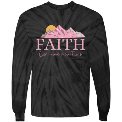 Faith Can Move Mountains Tie-Dye Long Sleeve Shirt