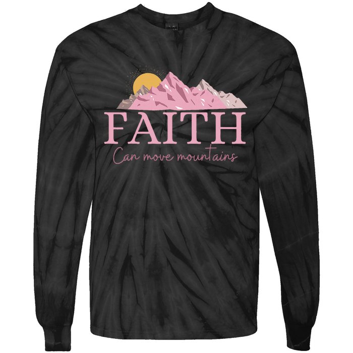 Faith Can Move Mountains Tie-Dye Long Sleeve Shirt