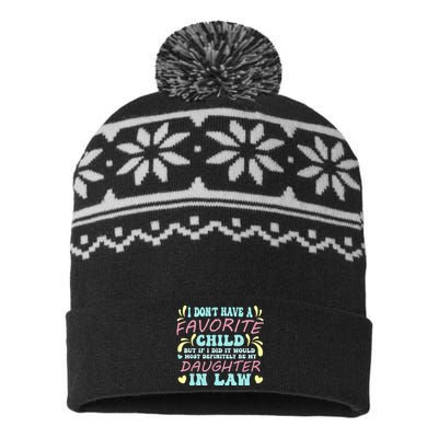 Favorite Child Most Definitely My DaughterInLaw Cool USA-Made Snowflake Beanie