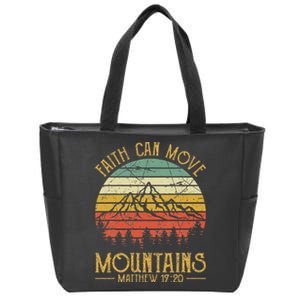 Faith Can Move Mountains Christian Zip Tote Bag