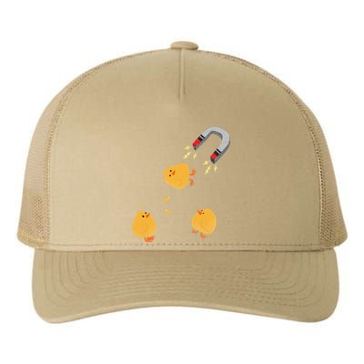 Funny Chick Magnet Happy Easter Yupoong Adult 5-Panel Trucker Hat