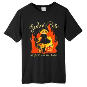 Feeling Cute Might Curse You Later Cute Witch Tall Fusion ChromaSoft Performance T-Shirt