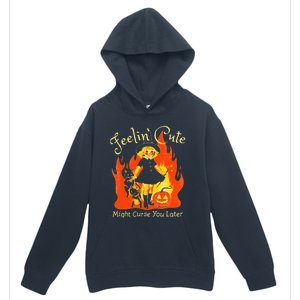 Feeling Cute Might Curse You Later Cute Witch Urban Pullover Hoodie