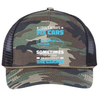 Funny Car Mechanic Design For Men Automobile Mechanic Garage Retro Rope Trucker Hat Cap